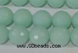 CTU2577 15.5 inches 16mm faceted round synthetic turquoise beads