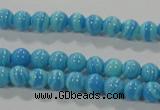 CTU2580 15.5 inches 4mm round synthetic turquoise beads