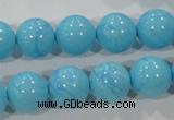 CTU2583 15.5 inches 10mm round synthetic turquoise beads