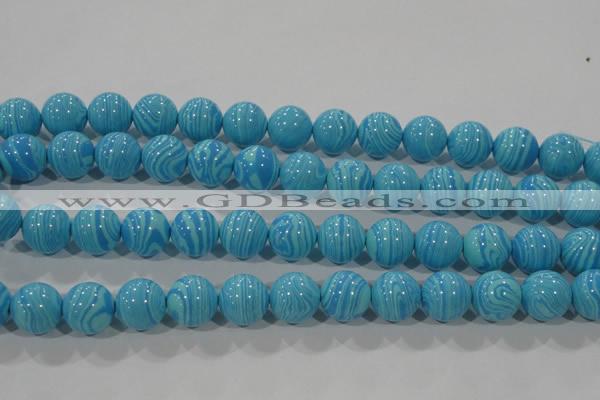 CTU2584 15.5 inches 12mm round synthetic turquoise beads