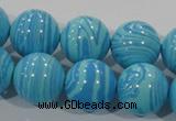 CTU2585 15.5 inches 14mm round synthetic turquoise beads