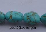 CTU31 15.5 inches 16*20mm freeform blue turquoise beads Wholesale