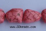 CTU33 15.5 inches 14*22mm freeform pink turquoise beads Wholesale