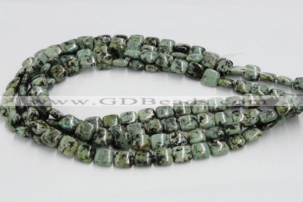 CTU411 15.5 inches 12*12mm square African turquoise beads wholesale