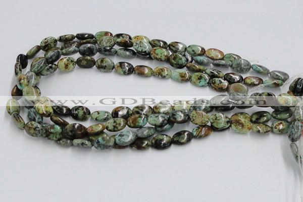 CTU413 15.5 inches 10*14mm oval African turquoise beads wholesale