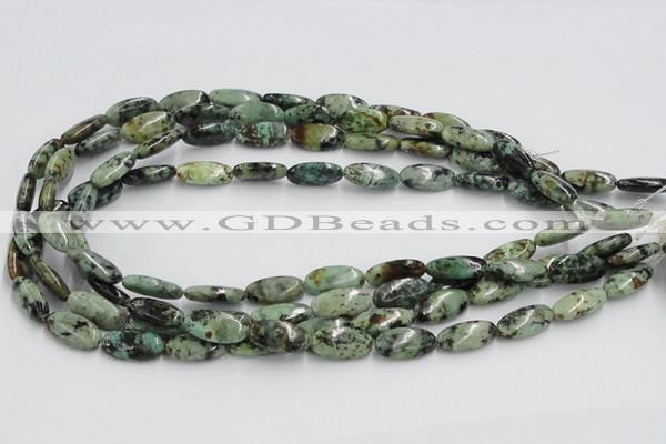 CTU414 15.5 inches 10*18mm oval African turquoise beads wholesale