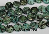 CTU490 15.5 inches 10mm flat round African turquoise beads wholesale