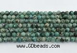 CTU518 15.5 inches 6mm faceted round African turquoise beads wholesale