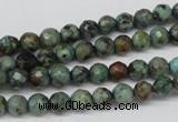 CTU551 15.5 inches 6mm faceted round African turquoise beads