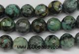 CTU553 15.5 inches 10mm faceted round African turquoise beads