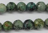 CTU554 15.5 inches 12mm faceted round African turquoise beads