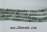 CTU564 15.5 inches 8mm round matte african turquoise beads