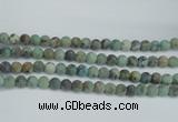 CTU565 15.5 inches 10mm round matte african turquoise beads