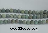 CTU566 15.5 inches 12mm round matte african turquoise beads