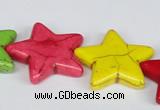 CTU728 15.5 inches 25*25mm star dyed turquoise beads wholesale