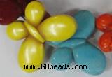 CTU739 15.5 inches 25*35mm butterfly dyed turquoise beads wholesale