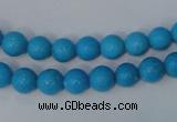 CTU823 15.5 inches 8mm round dyed turquoise beads wholesale