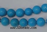 CTU824 15.5 inches 10mm round dyed turquoise beads wholesale