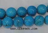 CTU825 15.5 inches 12mm round dyed turquoise beads wholesale