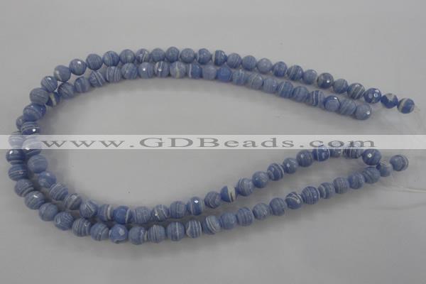 CTU921 15.5 inches 6mm faceted round synthetic turquoise beads