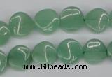 CTW07 15.5 inches 12mm twisted coin green aventurine beads wholesale