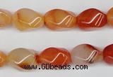 CTW160 15.5 inches 10*15mm twisted rice agate gemstone beads