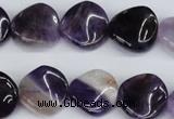 CTW23 15.5 inches 16mm twisted coin amethyst beads wholesale