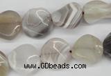 CTW25 15.5 inches 16mm twisted coin botswana agate beads wholesale