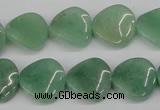 CTW34 15.5 inches 16mm twisted coin green aventurine beads wholesale