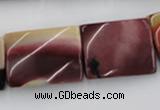 CTW393 15.5 inches 18*25mm twisted rectangle mookaite gemstone beads