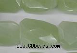 CTW417 15.5 inches 20*30mm faceted & twisted New jade gemstone beads