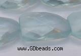 CTW503 15.5 inches 20*30mm faceted & twisted synthetic quartz beads