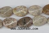 CTW58 15.5 inches 12*16mm twisted oval jasper gemstone beads