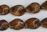 CTW62 15.5 inches 13*18mm twisted oval jasper gemstone beads