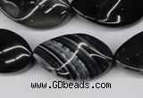 CTW96 15.5 inches 18*30mm twisted oval madagascar agate beads