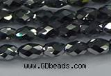 CTZ646 15.5 inches 5*8mm faceted rice terahertz beads wholesale