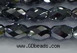 CTZ649 15.5 inches 8*12mm faceted rice terahertz beads wholesale