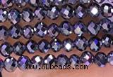 CTZ651 15.5 inches 2mm faceted round tiny terahertz beads