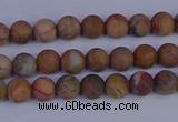 CVJ10 15.5 inches 4mm round matte venus jasper beads wholesale