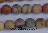 CVJ14 15.5 inches 10mm round matte venus jasper beads wholesale