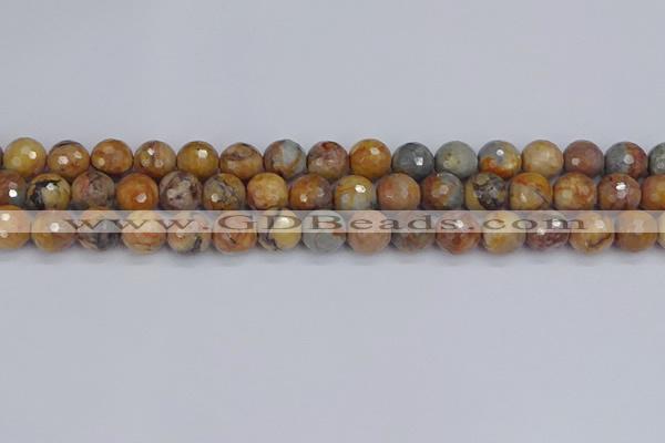 CVJ24 15.5 inches 10mm faceted round venus jasper beads wholesale