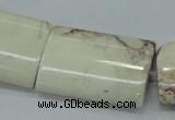 CWB03 15.5 inches 22*32mm rectangle natural white howlite gemstone beads