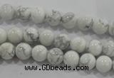 CWB201 15.5 inches 6mm round natural white howlite beads wholesale