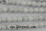 CWB211 15.5 inches 6mm faceted round natural white howlite beads