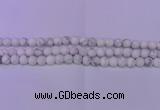 CWB220 15.5 inches 4mm round matte white howlite beads