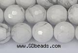 CWB233 15.5 inches 10mm faceted round white howlite beads