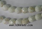 CWB301 15.5 inches 6mm faceted round howlite turquoise beads