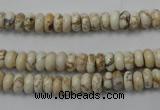 CWB320 15.5 inches 3*6mm rondelle natural howlite turquoise beads