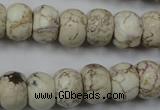 CWB323 15.5 inches 10*14mm rondelle howlite turquoise beads wholesale