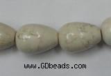 CWB334 15.5 inches 15*22mm teardrop howlite turquoise beads